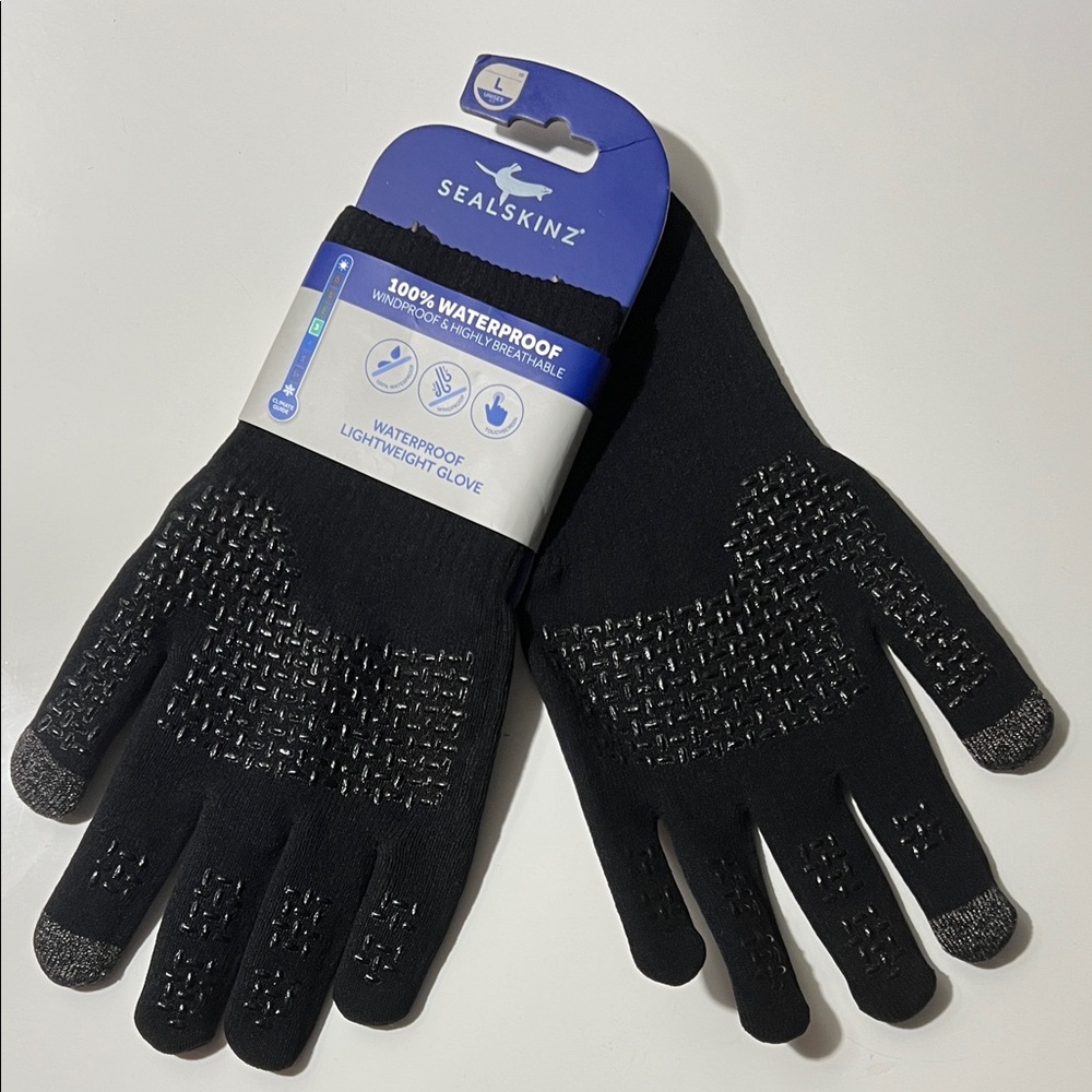 Sealskinz Lightweight Glove in Black - Size Large